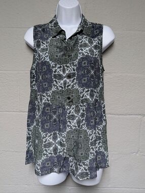 Equipment Femme Silk Blouse Size S Popover Sleeveless